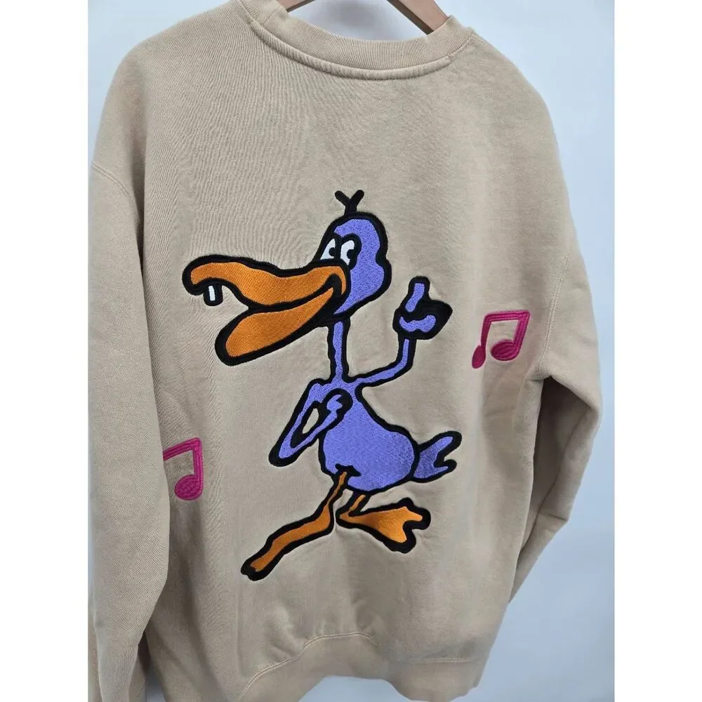Obey Disco Duck Embroidered Sweatshirt Size Small